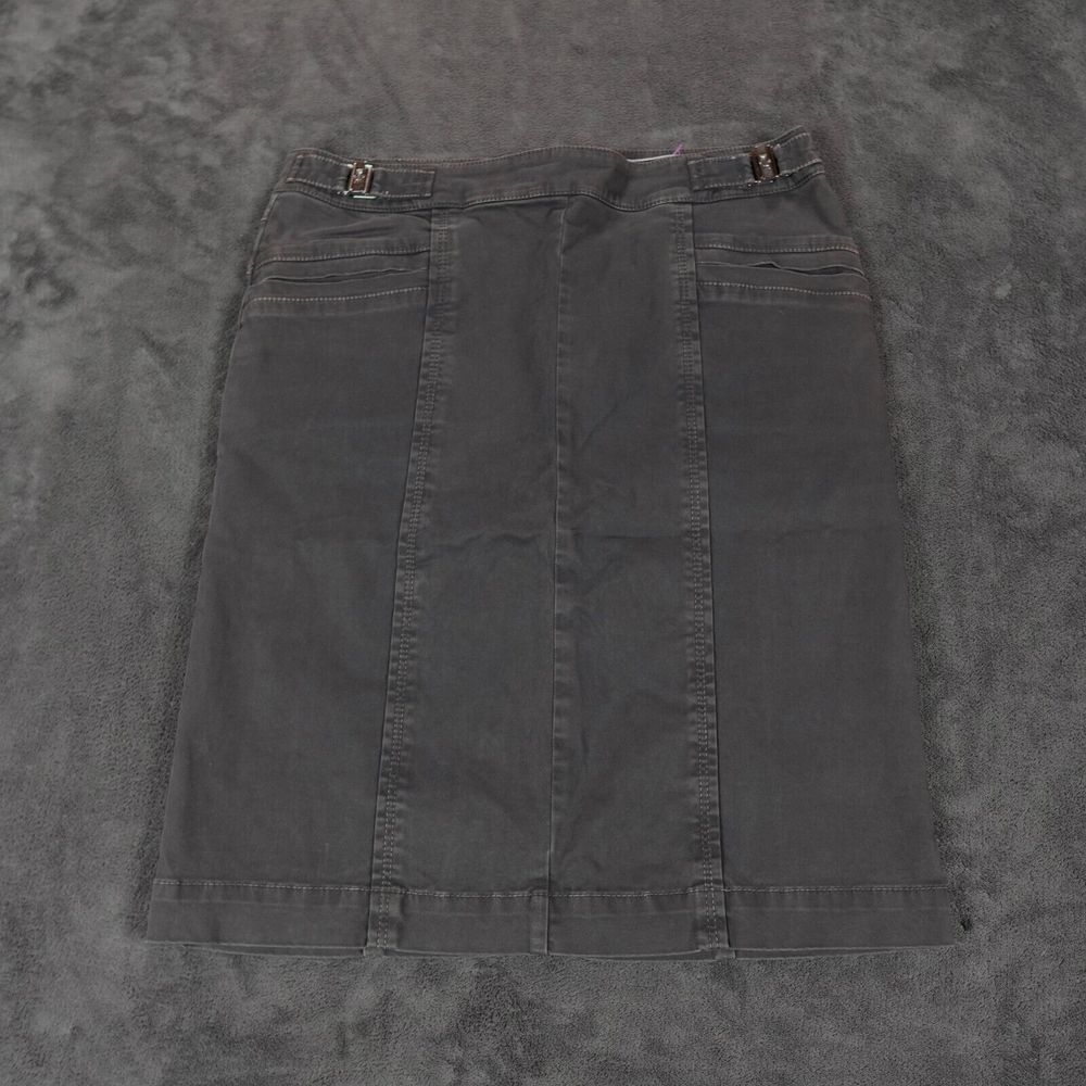 Sportmax Code Skirt Size 10 Gray Denim Pencil Western Zip Slit‎ Biker